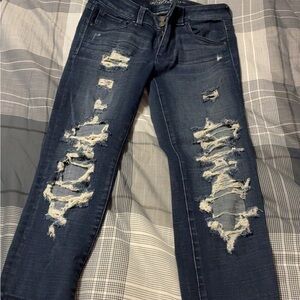 Distressed Blue Jeans for Women